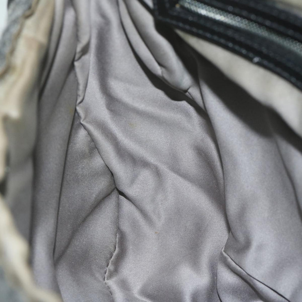 FENDI Mamma Baguette Shoulder Bag Wool Grayyk10246