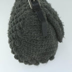 FENDI Mamma Baguette Shoulder Bag Wool Grayyk10246