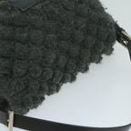 FENDI Mamma Baguette Shoulder Bag Wool Grayyk10246