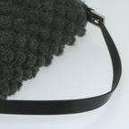 FENDI Mamma Baguette Shoulder Bag Wool Grayyk10246