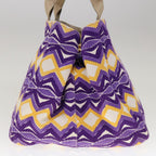 PRADA Canapa GM Tote Bag Canvas Purple Yellow BN1872  yk10264