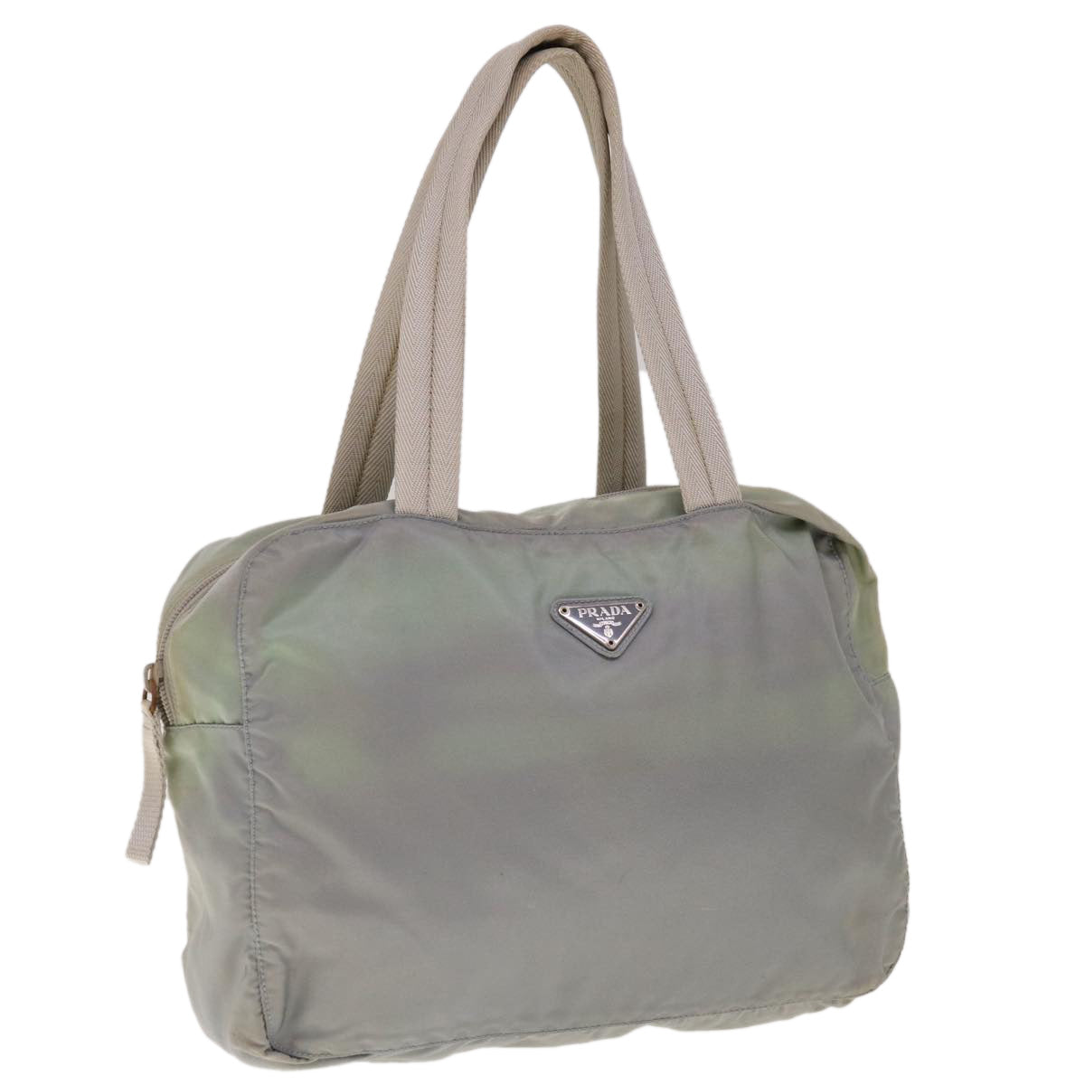 PRADA Hand Bag Nylon Blue  yk10282