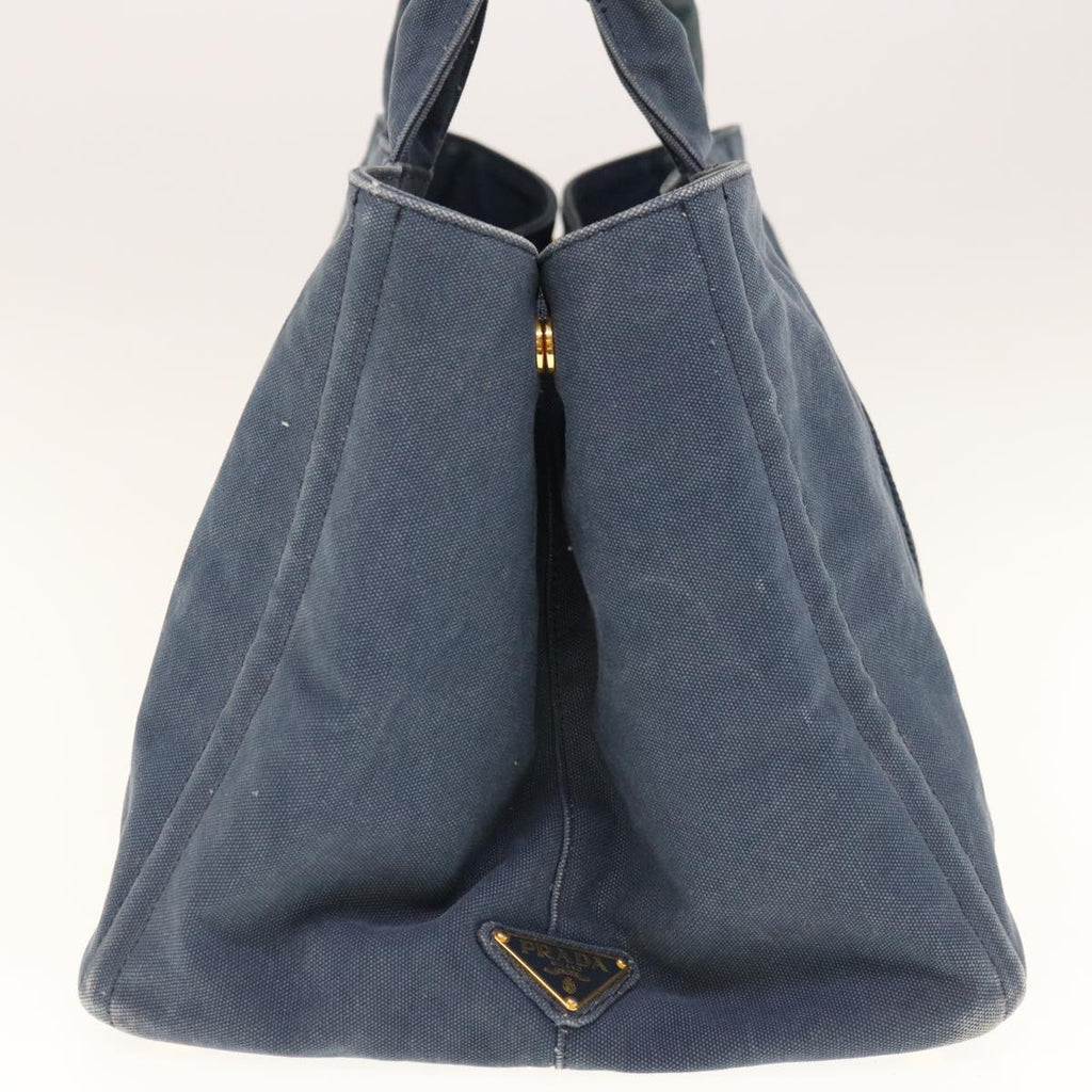 PRADA Canapa GM Tote Bag Canvas Navy  yk10287