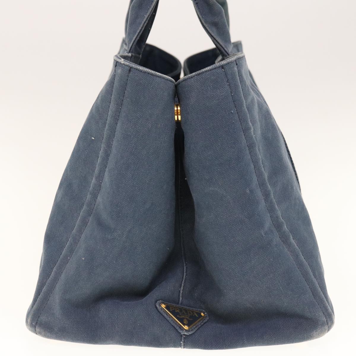 PRADA Canapa GM Tote Bag Canvas Navy  yk10287