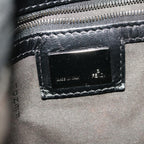 FENDI Zucchino Canvas Mamma Baguette Shoulder Bag Blackyk10291