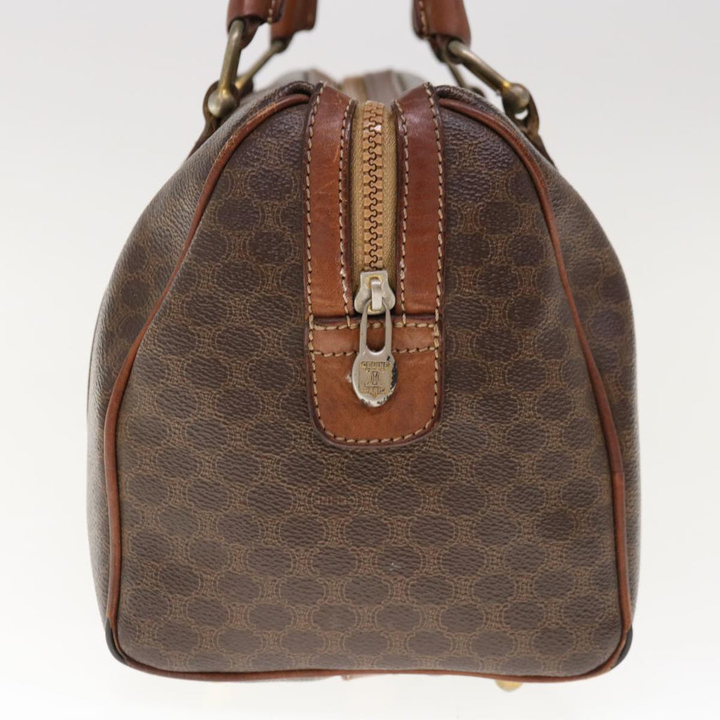 CELINE Macadam Canvas Boston Bag PVC Brown 10309