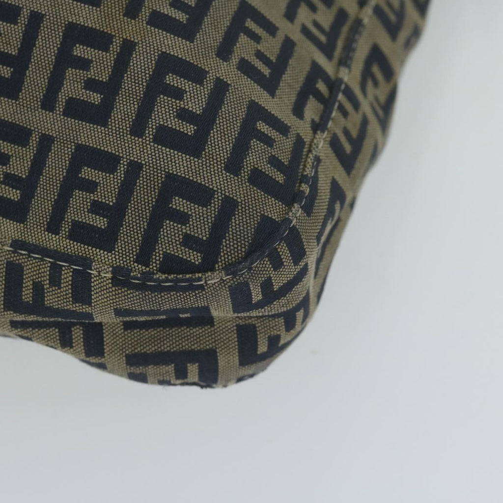 FENDI Zucchino Canvas Mamma Baguette Shoulder Bag Navyyk10314