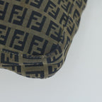 FENDI Zucchino Canvas Mamma Baguette Shoulder Bag Navyyk10314