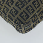 FENDI Zucchino Canvas Mamma Baguette Shoulder Bag Navyyk10314