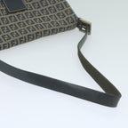FENDI Zucchino Canvas Mamma Baguette Shoulder Bag Navyyk10314