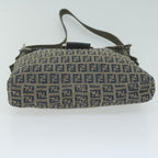 FENDI Zucchino Canvas Mamma Baguette Shoulder Bag Navyyk10314