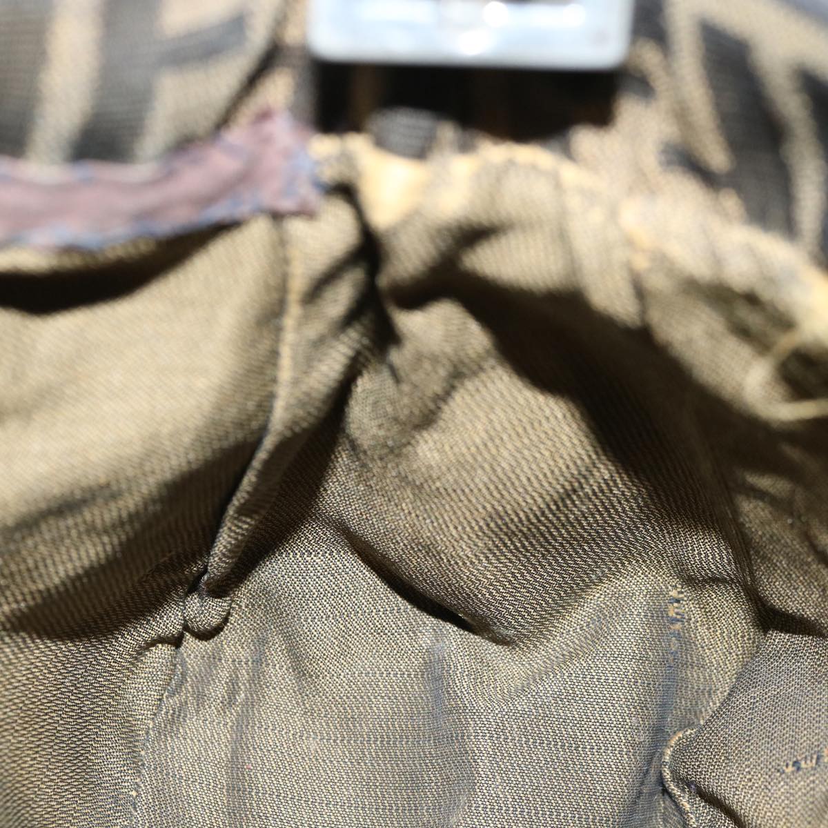 FENDI Zucca Canvas Mamma Baguette Shoulder Bag Brown Blackyk10323