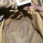 FENDI Zucca Canvas Mamma Baguette Shoulder Bag Brown Blackyk10323