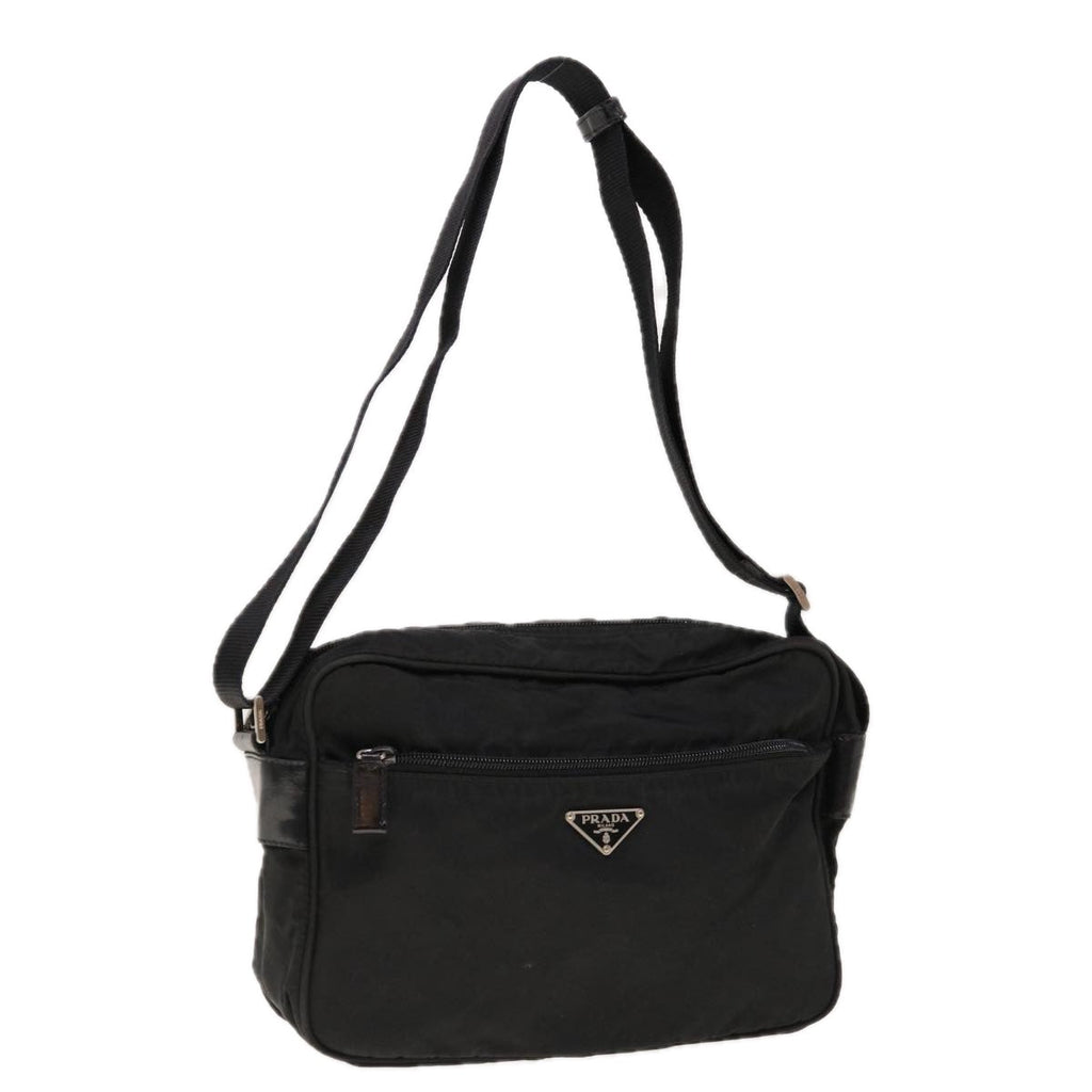 PRADA Shoulder Bag Nylon Black  yk10332
