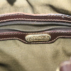 FENDI Zucca Canvas Hand Bag Black Brownyk10338