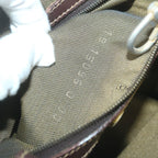 FENDI Zucca Canvas Hand Bag Black Brownyk10338