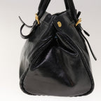 PRADA Hand Bag Leather 2way Black  yk10343