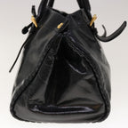PRADA Hand Bag Leather 2way Black  yk10343