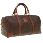 CELINE Macadam Canvas Boston Bag PVC Brown 10345