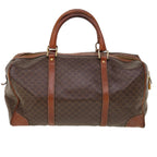 CELINE Macadam Canvas Boston Bag PVC Brown 10345