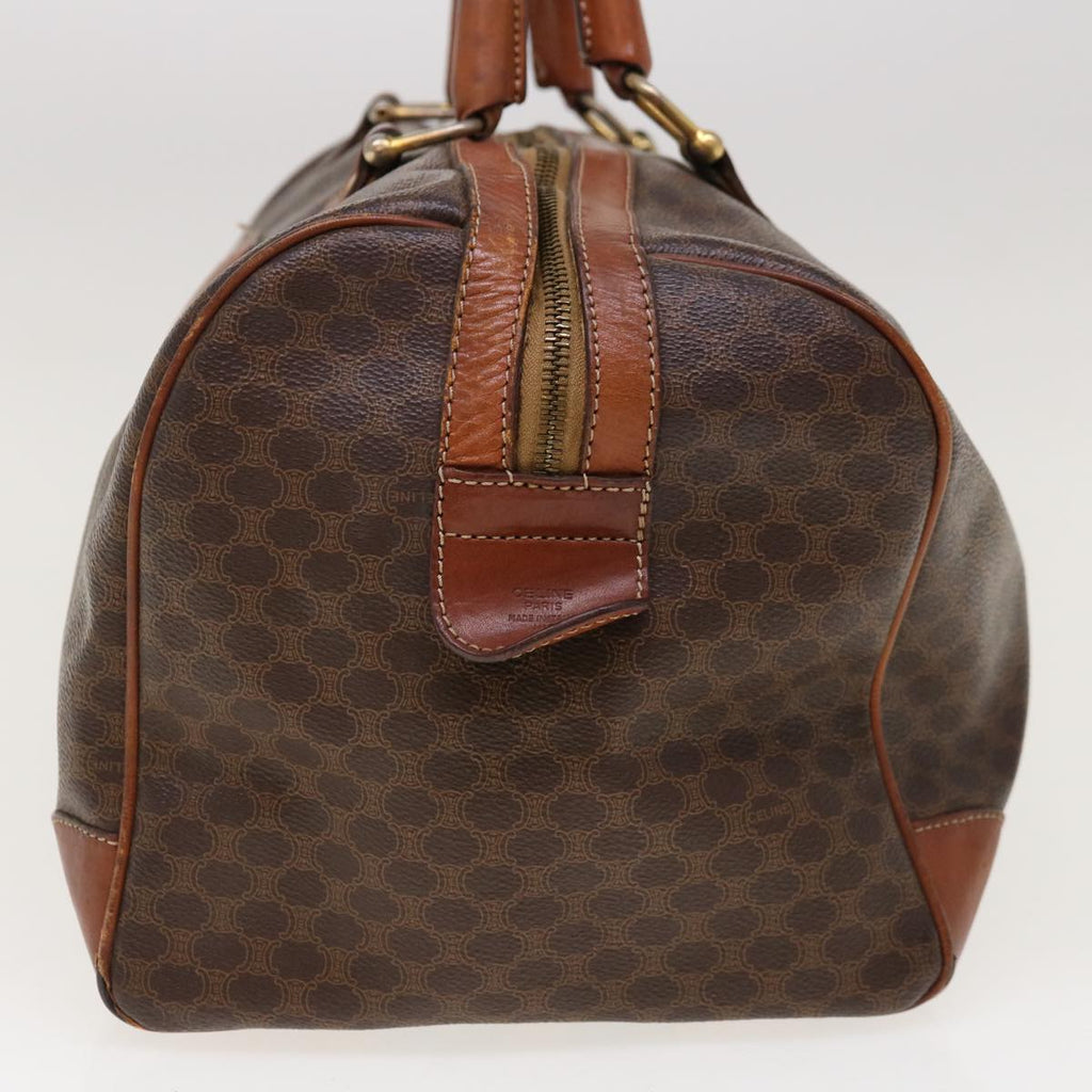 CELINE Macadam Canvas Boston Bag PVC Brown 10345