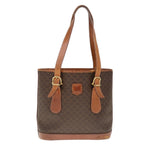 CELINE Macadam Canvas Shoulder Bag PVC Brown 10346