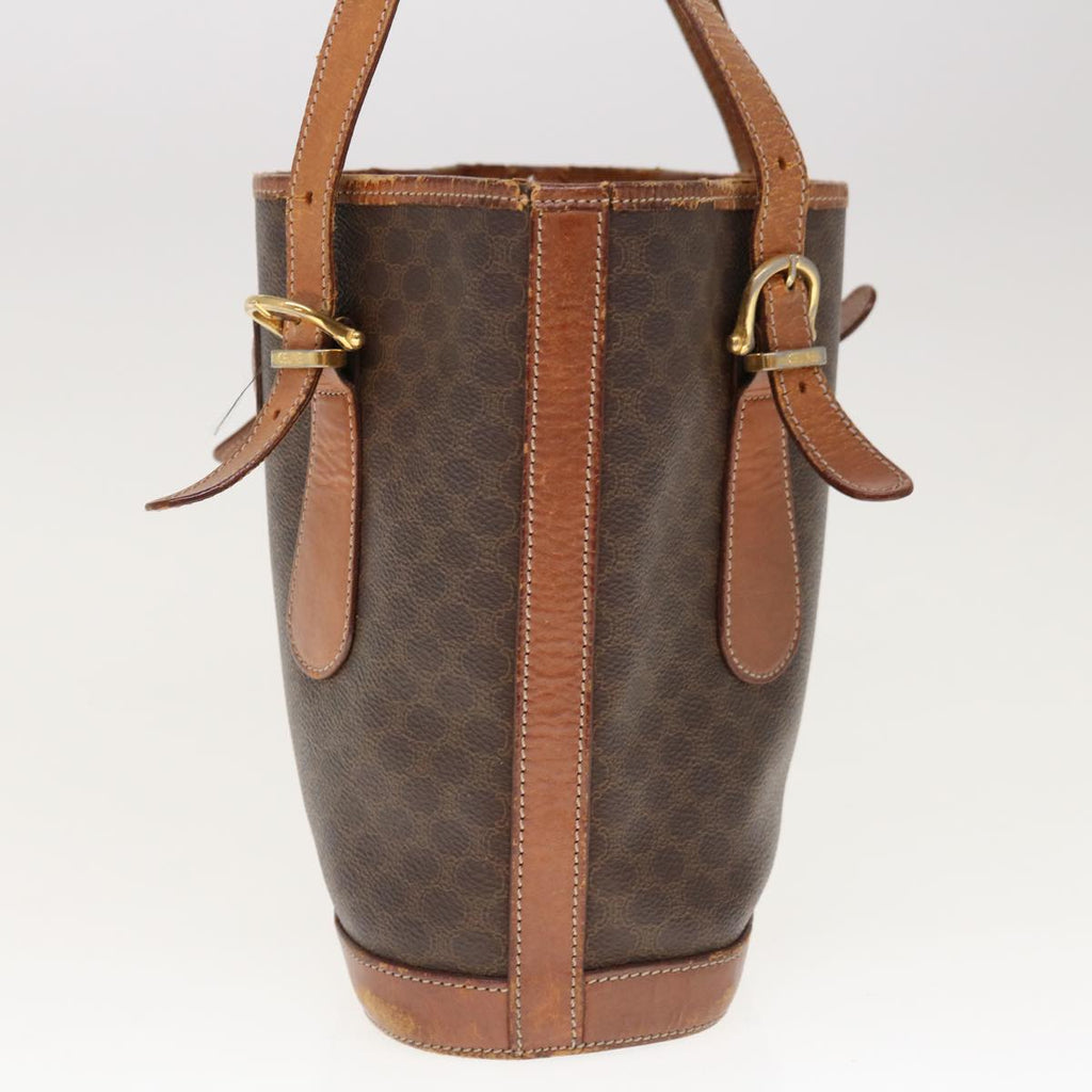 CELINE Macadam Canvas Shoulder Bag PVC Brown 10346