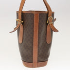 CELINE Macadam Canvas Shoulder Bag PVC Brown 10346