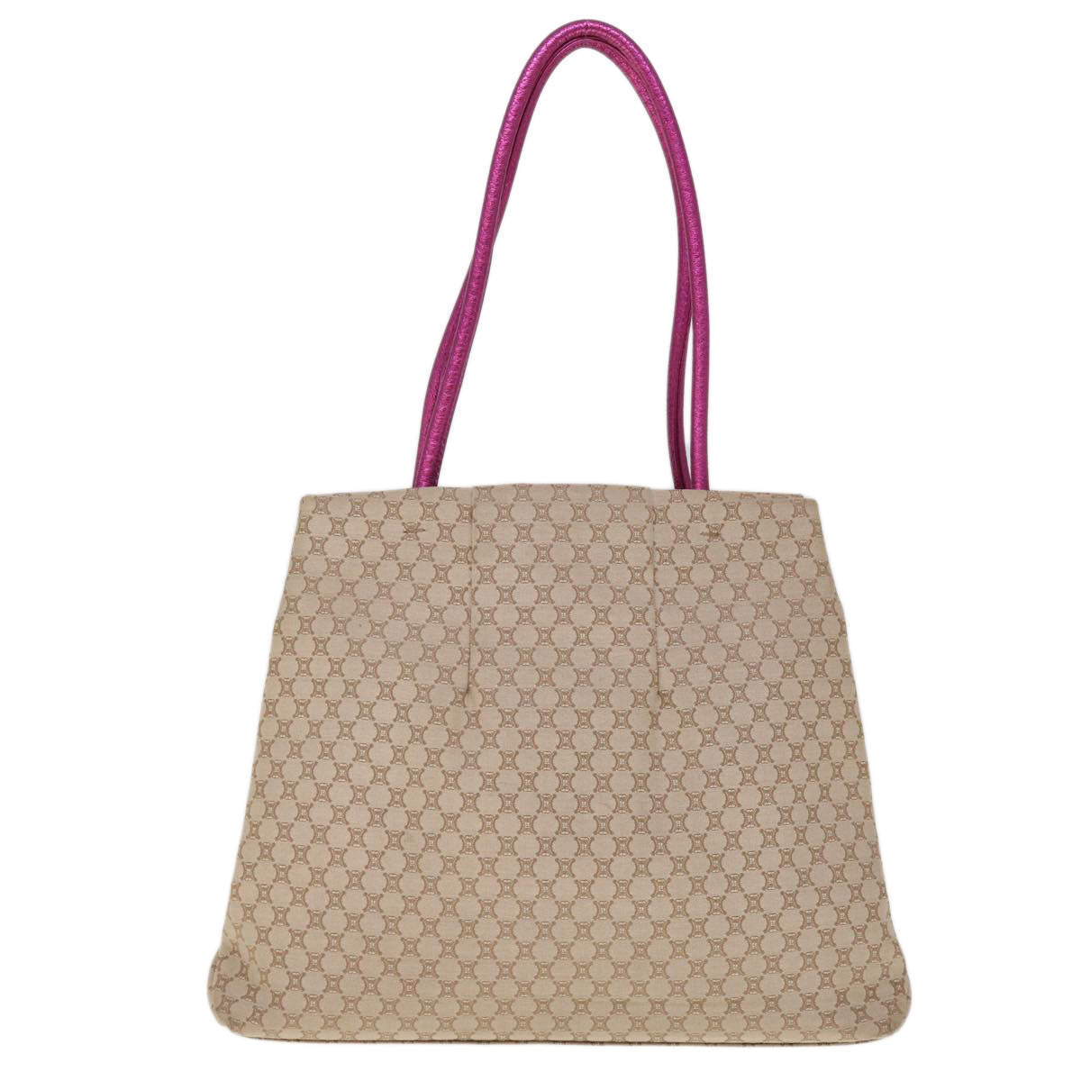 CELINE Macadam Canvas Tote Bag Beige 10384