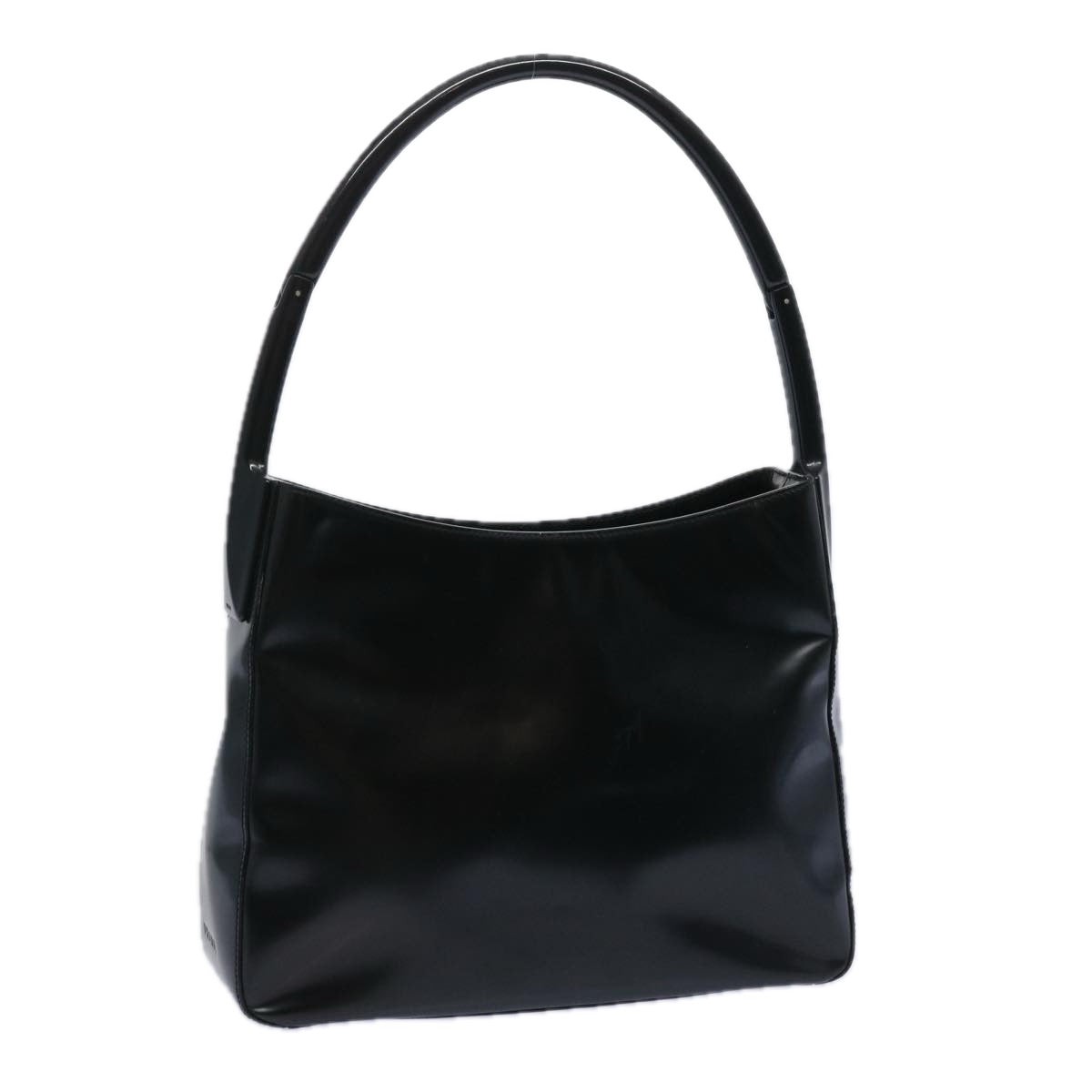 PRADA Shoulder Bag Patent leather Black  yk10456