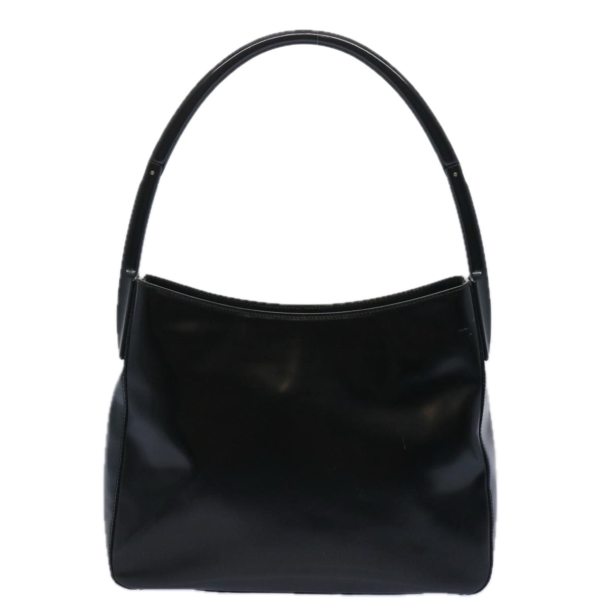 PRADA Shoulder Bag Patent leather Black  yk10456