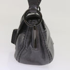 PRADA Turn Lock Shoulder Bag Leather Gray  yk10458