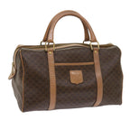 CELINE Macadam Canvas Boston Bag PVC Brown 10470