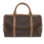 CELINE Macadam Canvas Boston Bag PVC Brown 10470