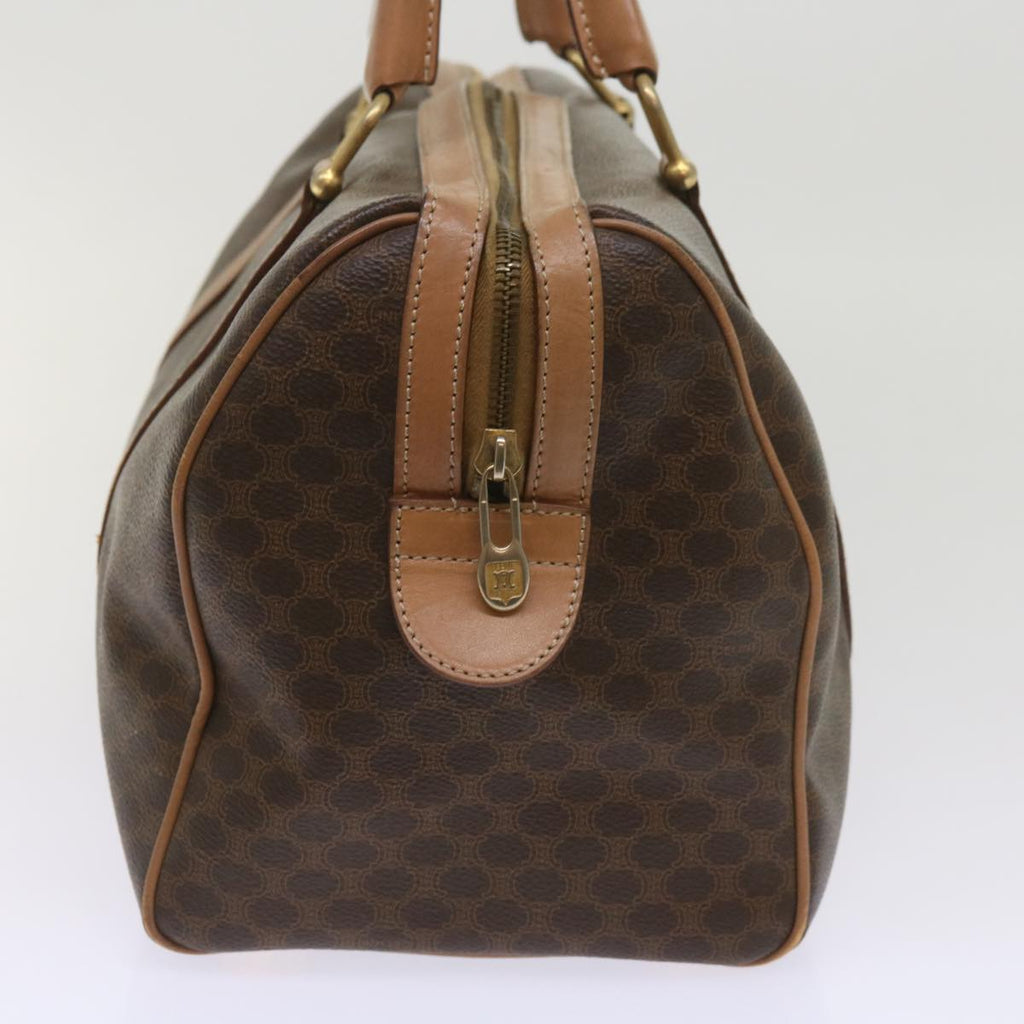 CELINE Macadam Canvas Boston Bag PVC Brown 10470