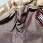 FENDI Zucca Canvas Mamma Baguette Shoulder Bag Brown Blackyk10477