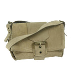 CELINE C Macadam Canvas Shoulder Bag Suede Beige 10490