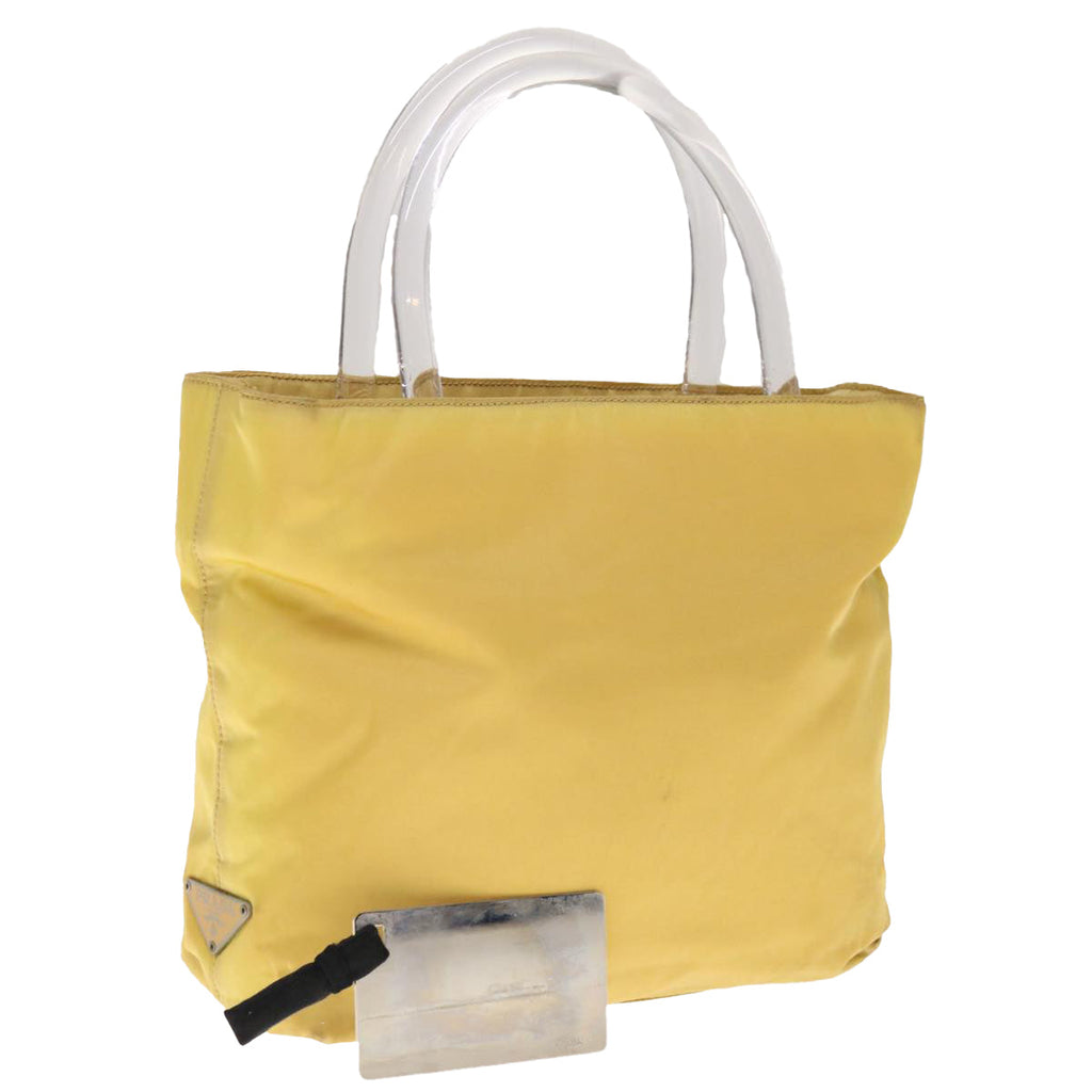 PRADA Hand Bag Nylon Yellow  yk10521