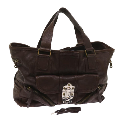 Chloe Tote Bag Leather Brown yk10524