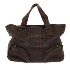 Chloe Tote Bag Leather Brown yk10524