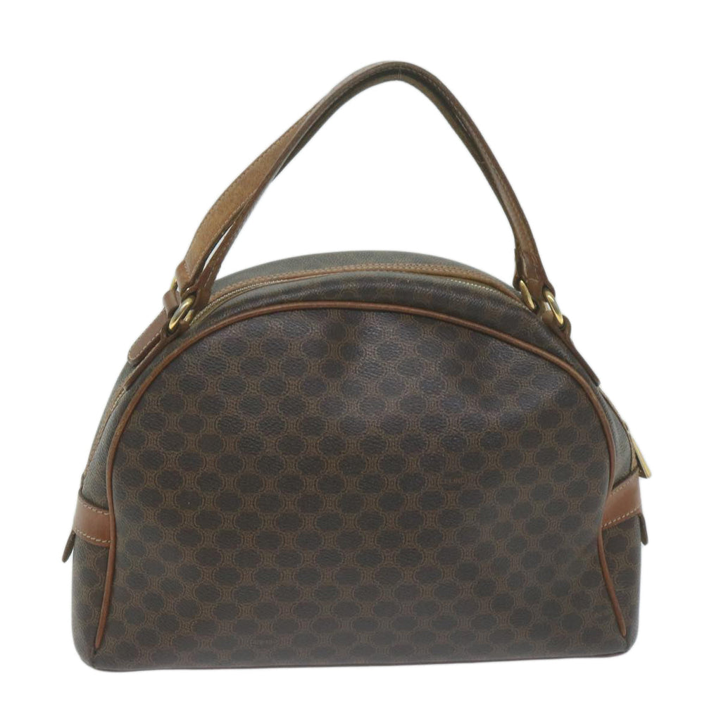 CELINE Macadam Canvas Hand Bag PVC Brown Auth yk10530