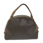 CELINE Macadam Canvas Hand Bag PVC Brown Auth yk10530