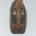 CELINE Macadam Canvas Hand Bag PVC Brown Auth yk10530