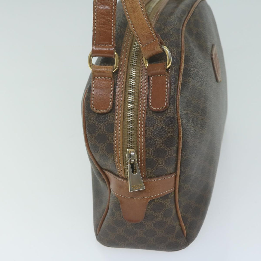 CELINE Macadam Canvas Hand Bag PVC Brown Auth yk10530