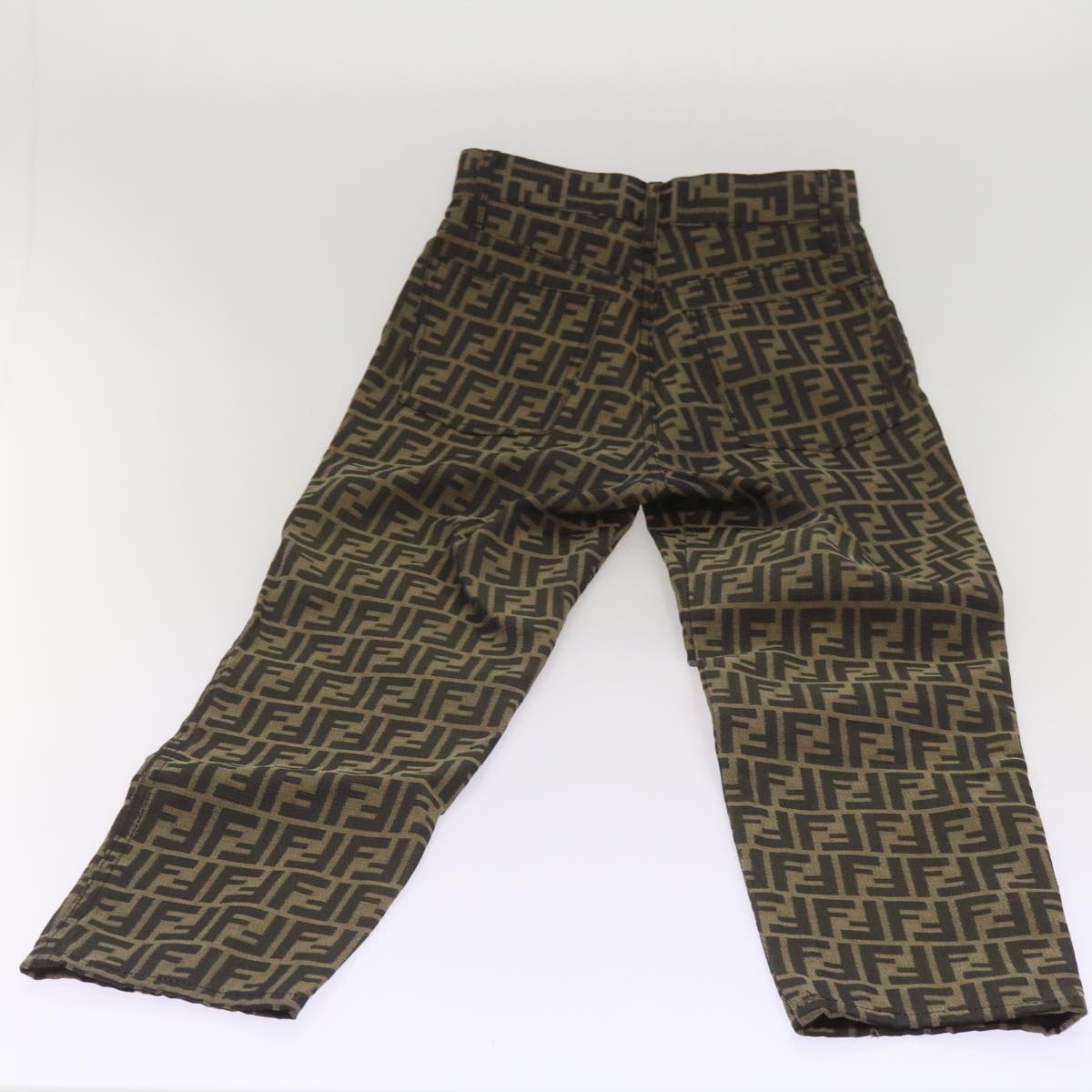 FENDI Zucca Canvas Pants Black Brownyk10543
