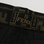 FENDI Zucca Canvas Pants Black Brownyk10543