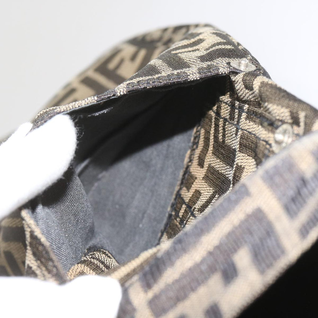 FENDI Zucca Canvas Pants Black Brownyk10543