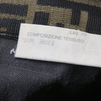 FENDI Zucca Canvas Pants Black Brownyk10543