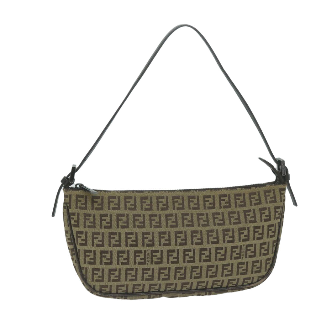 FENDI Zucchino Canvas Accessory Pouch Beigeyk10544
