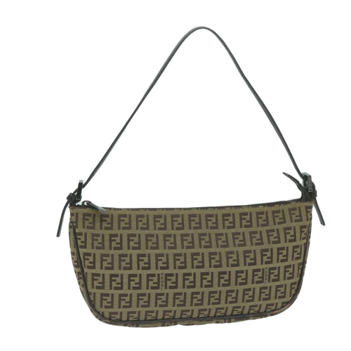 FENDI Zucchino Canvas Accessory Pouch Beigeyk10544